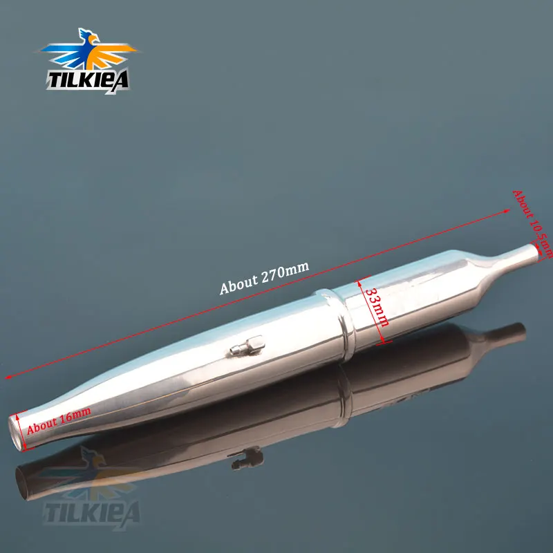 Алюминиевая глушительная труба для 21cc 25cc Zenoah газовый морской двигатель лодки rc |