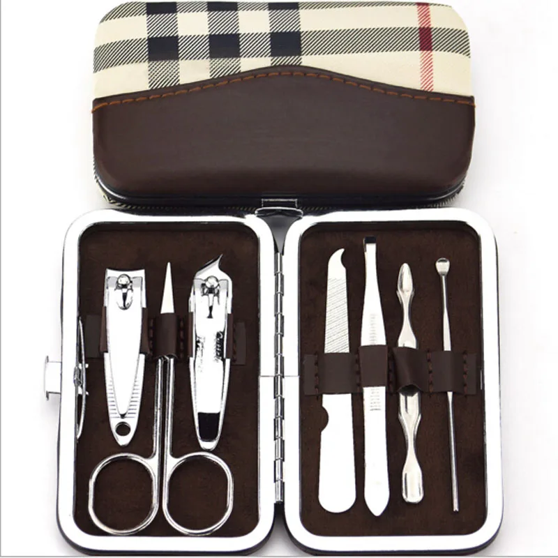 Портативный из нержавеющей стали Дизайн ногтей маникюрный набор Уход за ногтями