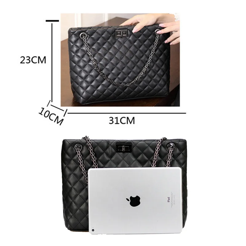 Micom Винтаж Черный/красный алмаз решетки стеганые металлические цепи ремень сумка