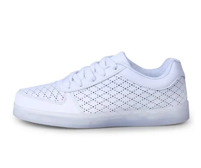 Цветные мокасины на шнуровке унисекс Клубная обувь со светодиодной подсветкой