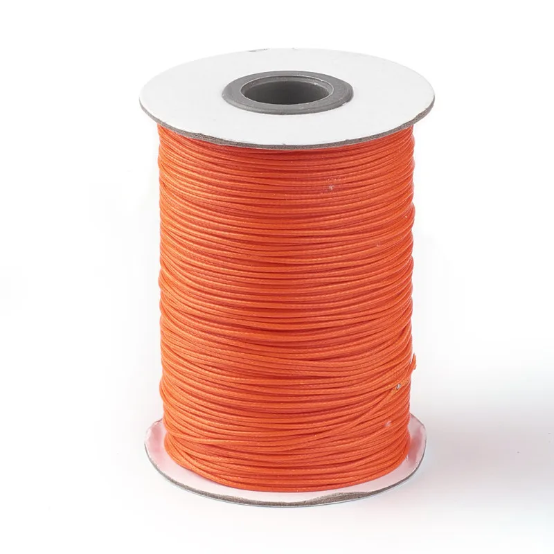DarkOrange Pandahall приблизительно 88 ярдов/рулон 1,0 мм серия синего цвета корейский вощеный полиэфирный шнур Бисероплетение Шнур браслет ожерелье аксессуары F8 - Цвет: DarkOrange