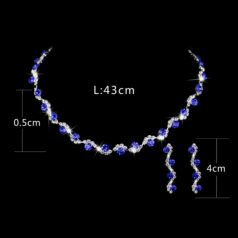 Модные наборы свадебных украшений с кристаллами для невесты аксессуары