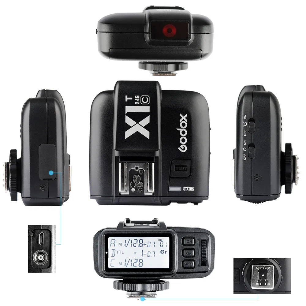 Godox X1C E-TTL HSS 1/8000s 2 4G Беспроводная X система управления питанием триггер вспышки с
