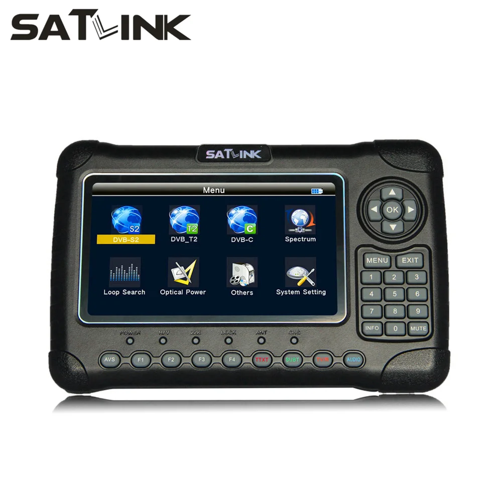 Оригинальный SATLINK WS 6980 DVB S2 + C T2 комбинированный измеритель оптической мощности