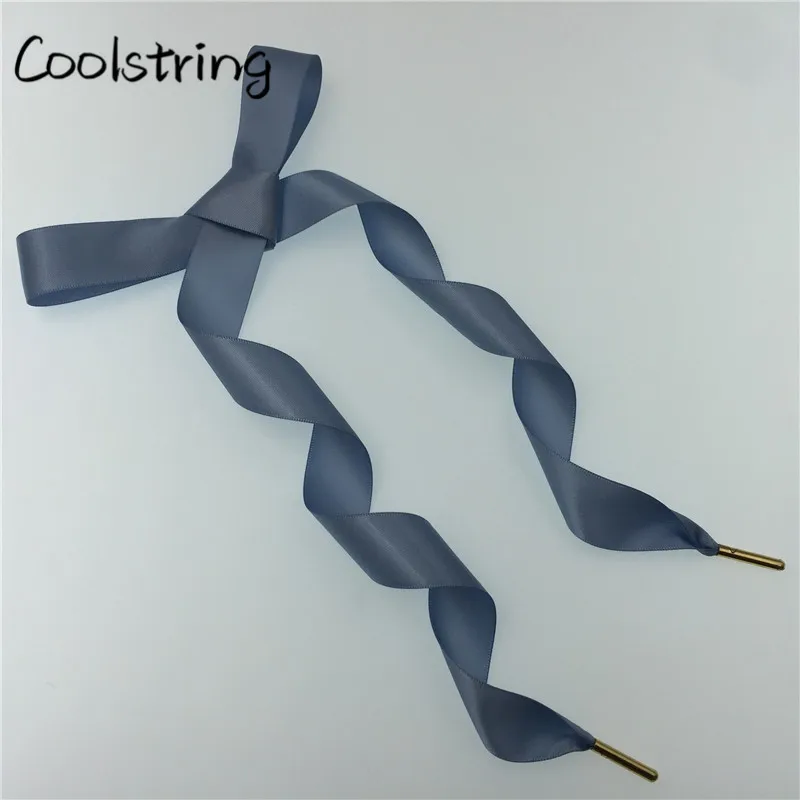 Coolstring/двухсторонние глянцевые шифоновые шнурки для обуви 70-160 см, плоские шелковые Ленточные кроссовки со шнурками шириной 2,22 см, 1 пара, Прямая поставка