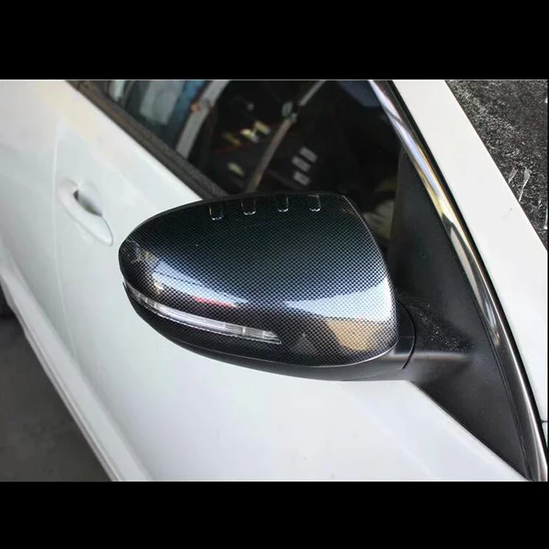 

For KIA K5 2011-2015 2PCS Carbon Fiber ABS Chrome Car Side Door Rearview Mirror Protect Frame Cover Trims Car Styling