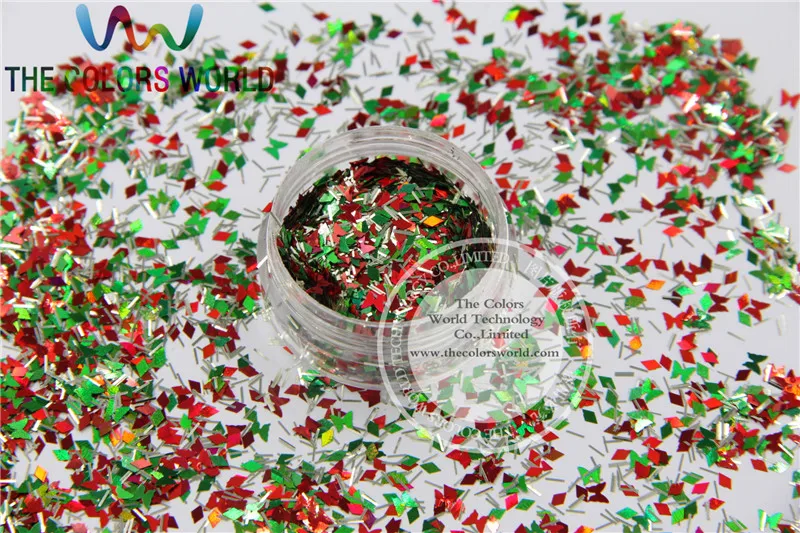 

Xmas-9 Mix shiny christmas glitter holographic colors and shapes spangles glitter for nail Art or DIY decoration 1pack=50g
