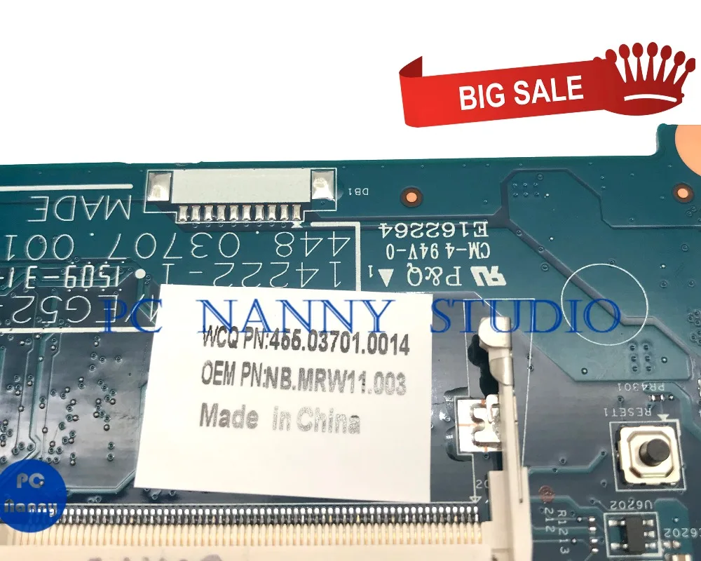 PCNANNY NBMRW11003 448.03707.0011 для ноутбука Acer aspire ES1-512 материнская плата N2940 процессор