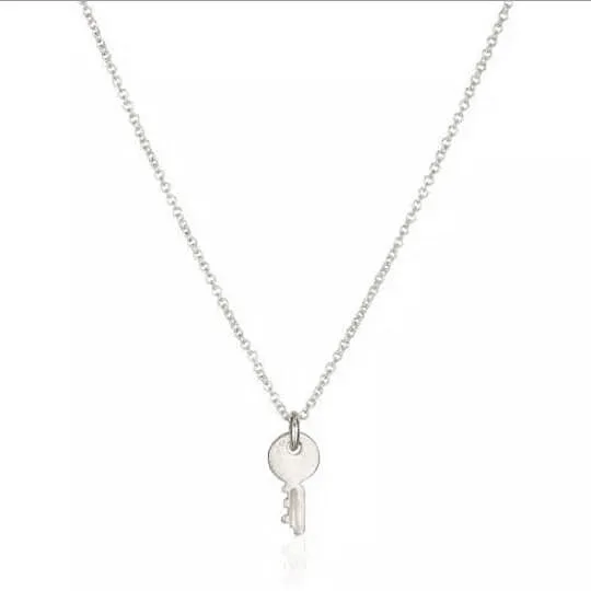 10 шт. горячая Распродажа Избранное ключ кулон ожерелье цвета: золотистый