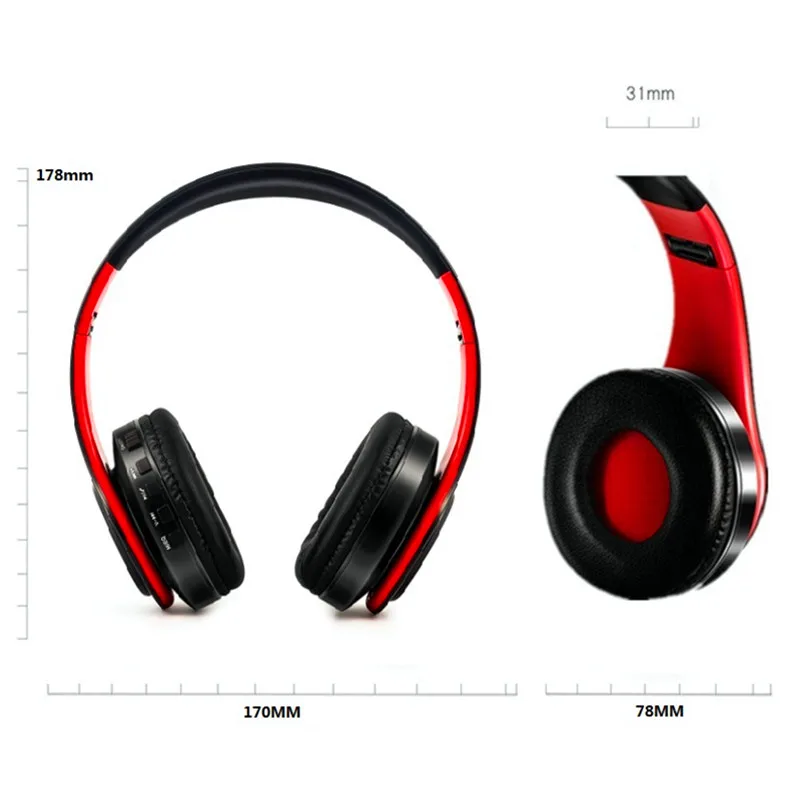 Bluetooth-наушники TOPROAD складные с микрофоном поддержка TF FM-радио | Электроника