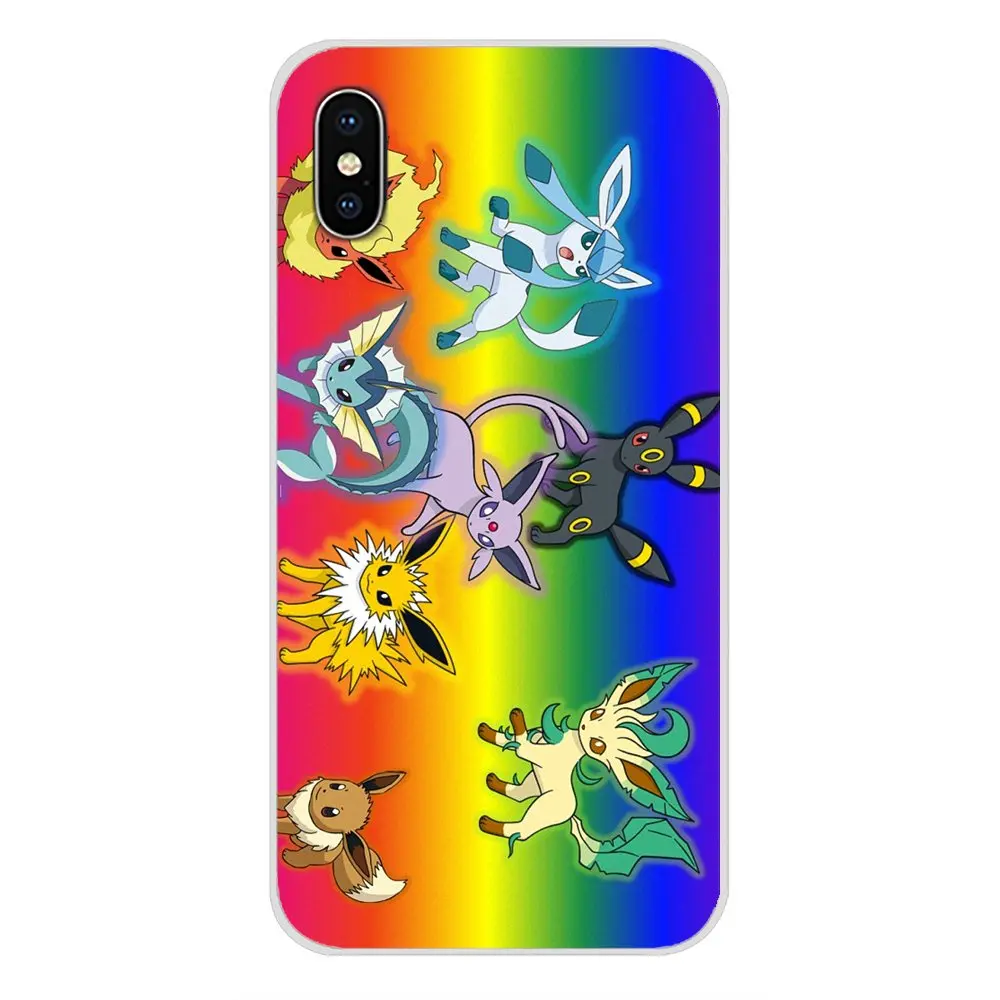 Для Xiaomi Redmi Note 6A MI8 Pro S2 A2 Lite Se влейте 1 Le Max 2 3 для Oneplus 3 6 T ТПУ чехла Радужная Покемон Эволюция Иви искусства - Цвет: images 10