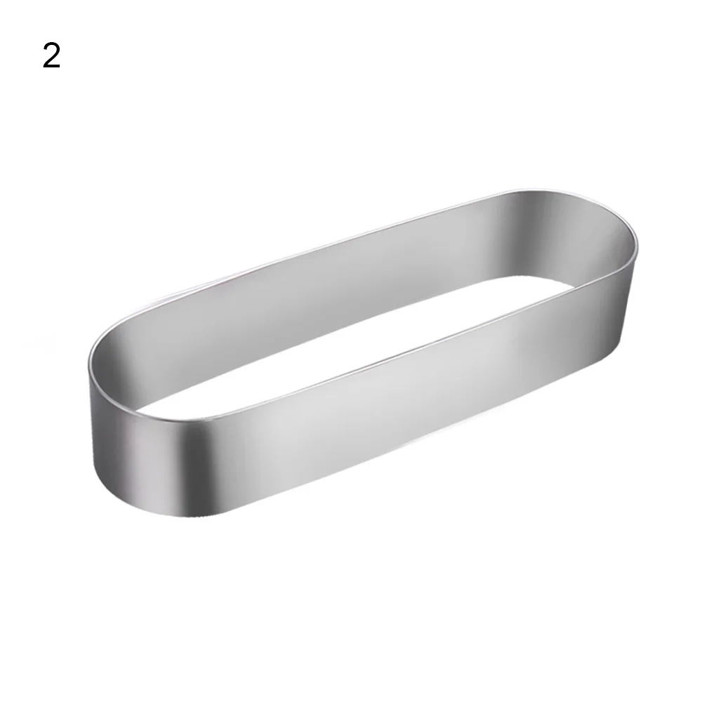 12X4cm 4 размера из нержавеющей стали мини длинный овальный мусс кольцо металлическая Форма для торта выпечки Тирамису DIY выпечки Кондитерские инструменты кухонные аксессуары - Цвет: 12X4cm