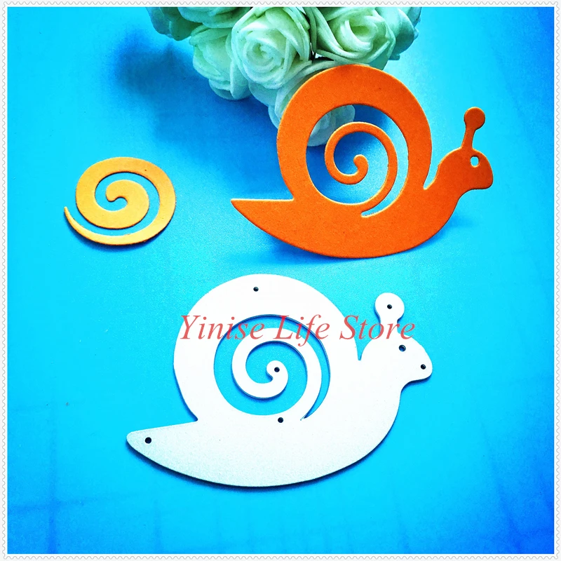 

YINISE Metal Cutting Dies For Scrapbooking Stencils Snails DIY Cut Album Cards Decoration Embossing Folder CRAFT Die Cuts Cutter