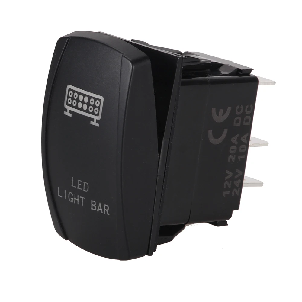 CARCHET 5PIN DC12V 20A/DC24V 10A переключатель кулисный с белым светодиодным индикатором