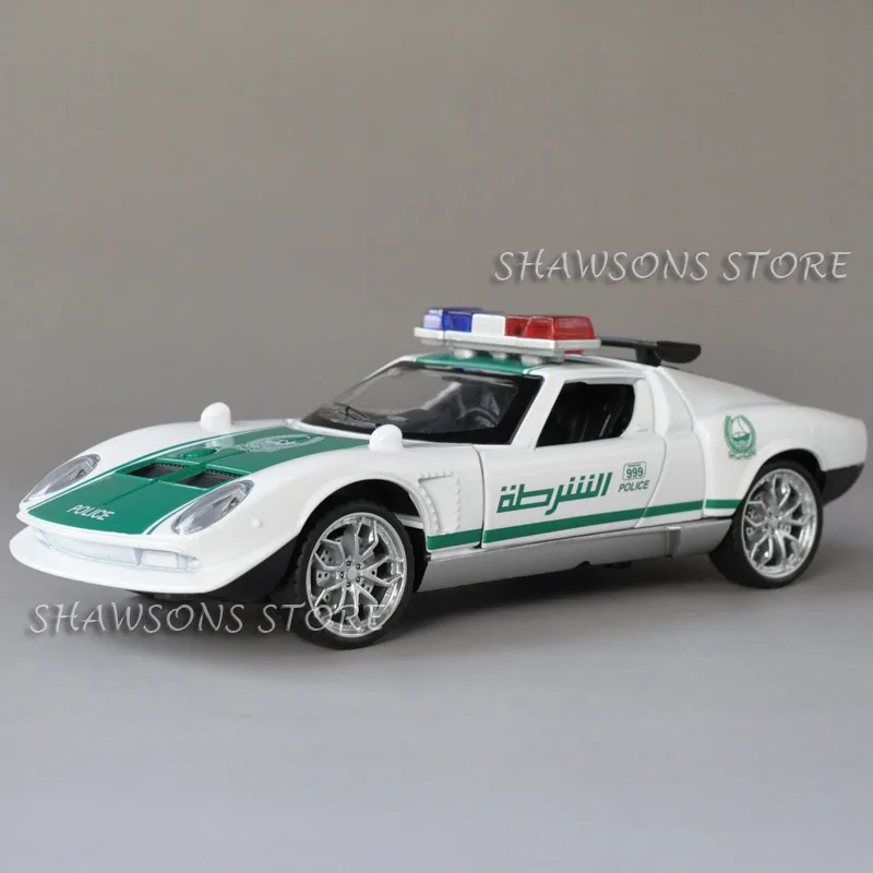 1:32 литая модель автомобиля игрушки Miura полицейский патруль пикап Реплика со