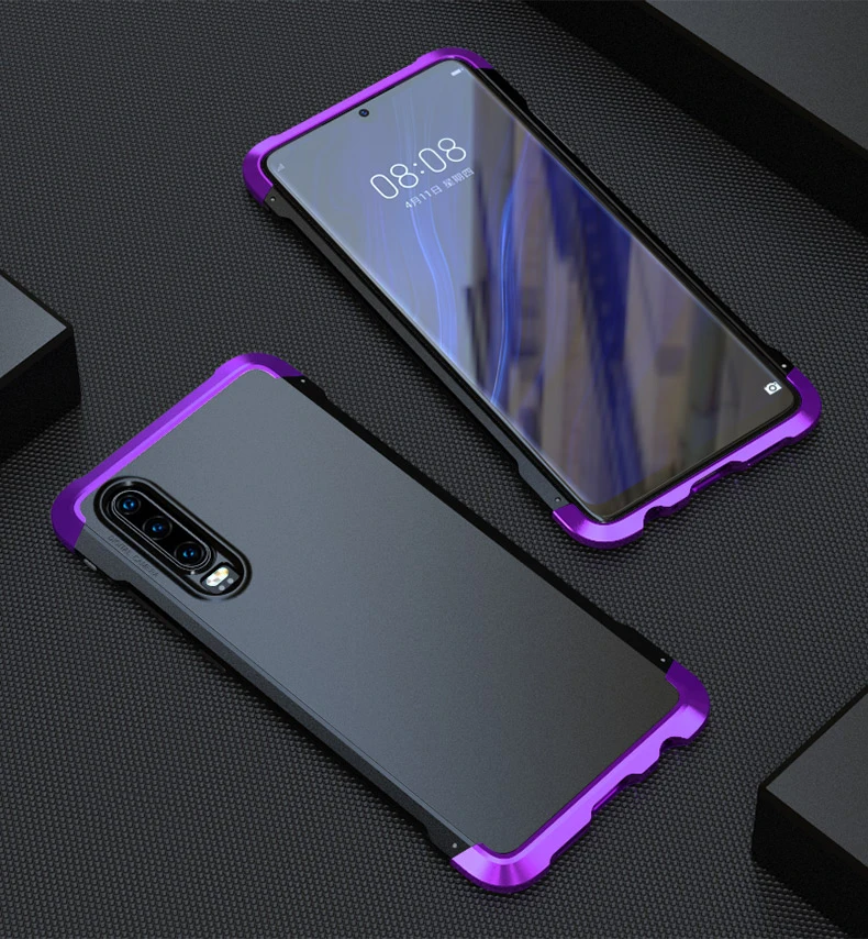 Для huawei P30 Pro Чехол Аксессуар Роскошный тонкий металлический алюминиевый сплав жесткая задняя панель из поликарбоната ударопрочный Броня чехол для телефона P30