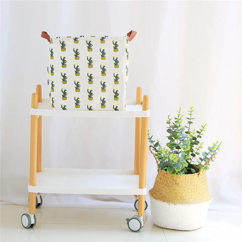 33*33*31cm Nordic Storage Baskets for Toys Cartoon Cloud Printed Sundries Clothes Organizer Folding Fabric Dirty laundry Basket | Дом и сад