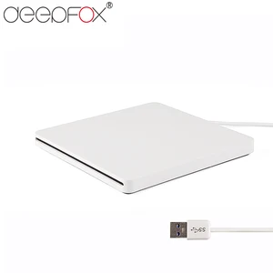 Супертонкий внешний разъем DeepFox для DVD RW, корпус USB 3,0, оптический привод SATA 9,5 мм для ноутбука Macbook без драйвера