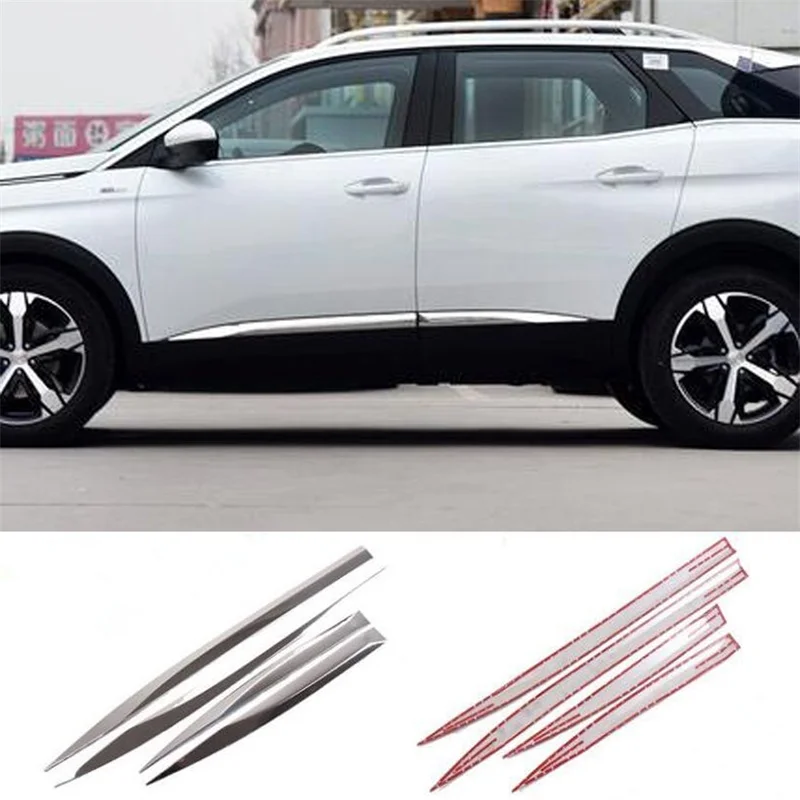Для Peugeot 3008 GT 4008 2016 2017 2018 корпус автомобильной двери Chrome Боковая под давлением