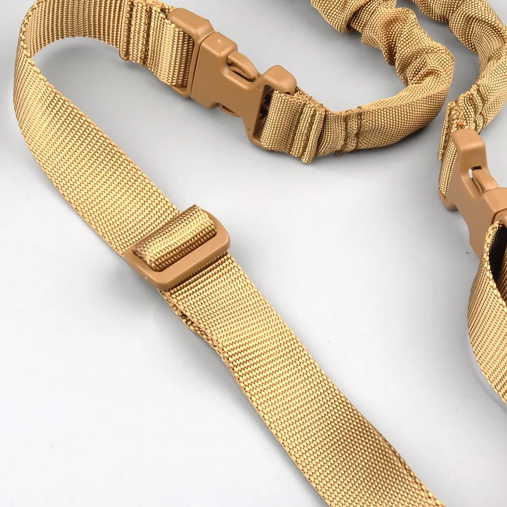 

Tactical Military Gun Sling Single Point Sling Heavy Duty Adjustable Bungee Rifle Shoulder Strap for Airsoft