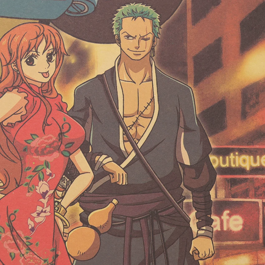 TIE LER домашний декор настенные стикеры винтажная крафт бумага аниме постер OP