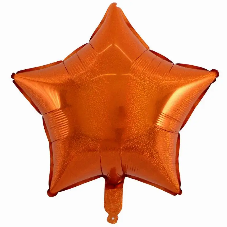 orange star 50 шт./лот 18 дюймов блестящая Лазерная Звезда Сердце воздушные шары с гелием блеск шар День Святого Валентина Свадьба День Рождения Декор - Цвет: orange star
