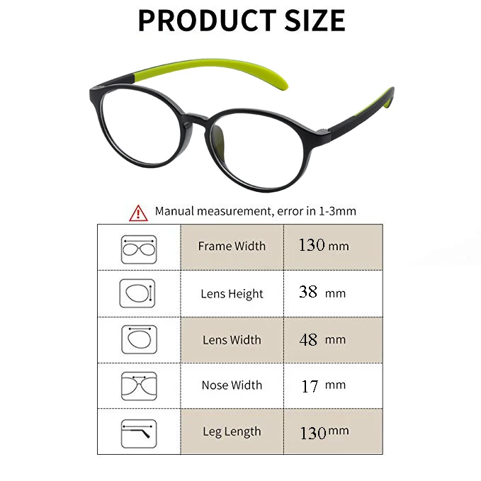 Женские силиконовые круглые очки 48 мм с прозрачными линзами EV1475 | Аксессуары для