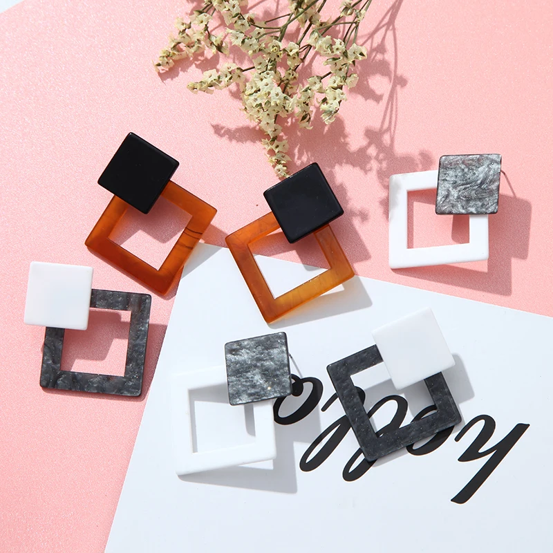 Женские серьги в стиле бохо винтажные капельки из ацетатного волокна подходят