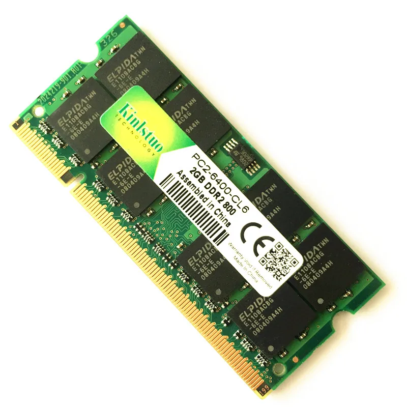 Kinlstuo герметичный DDR2 2 ГБ 800 МГц PC2-6400S подходит для Intel, подходит для AMD DDR 2 2G 800 Ноутбук памяти ноутбук ram 200PIN SODIMM