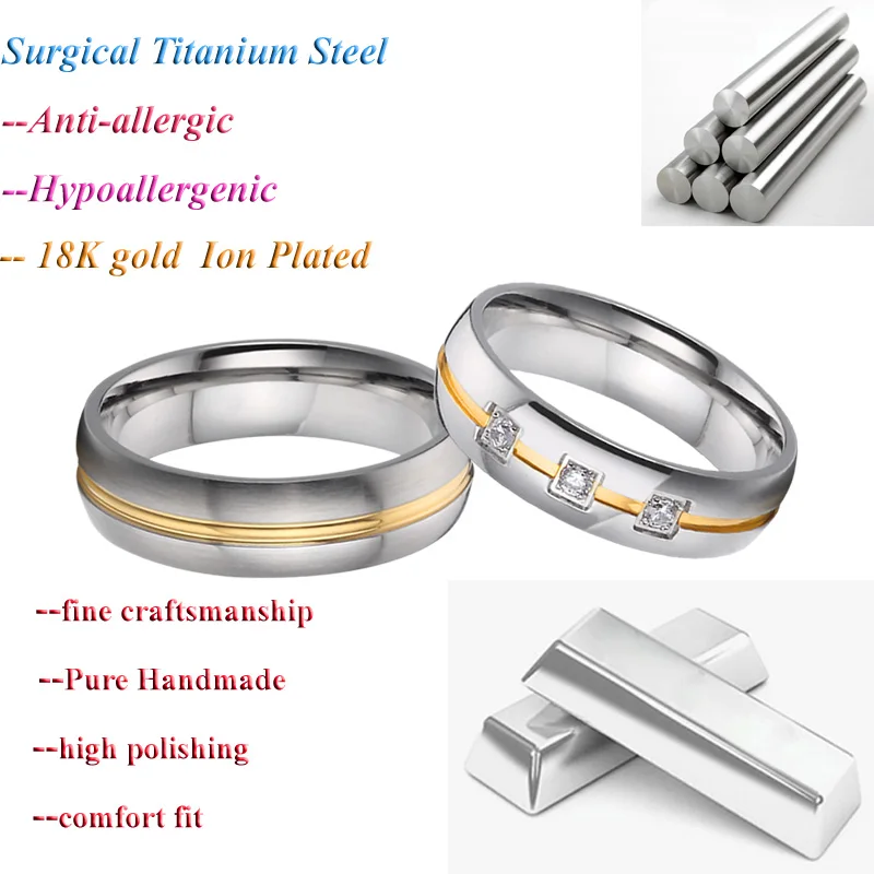 Модные ювелирные изделия из титана юбилейная свадьба обручальные юбилейные