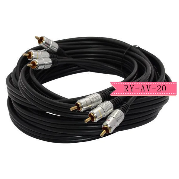 2 м аудио и видео кабель удлинитель 3RCA мужской/3RCA мужской лотоса линия