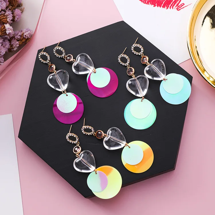 Новая мода ручной работы Современная сеть красные круглые Блестки Висячие