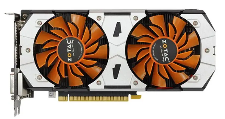 Оригинальная видеокарта ZOTAC GPU GTX 750Ti 2 Гб 128 бит GDDR5 видеокарта карта для nVIDIA GeForce GTX750 Ti 2GD5 GTX 750 1050