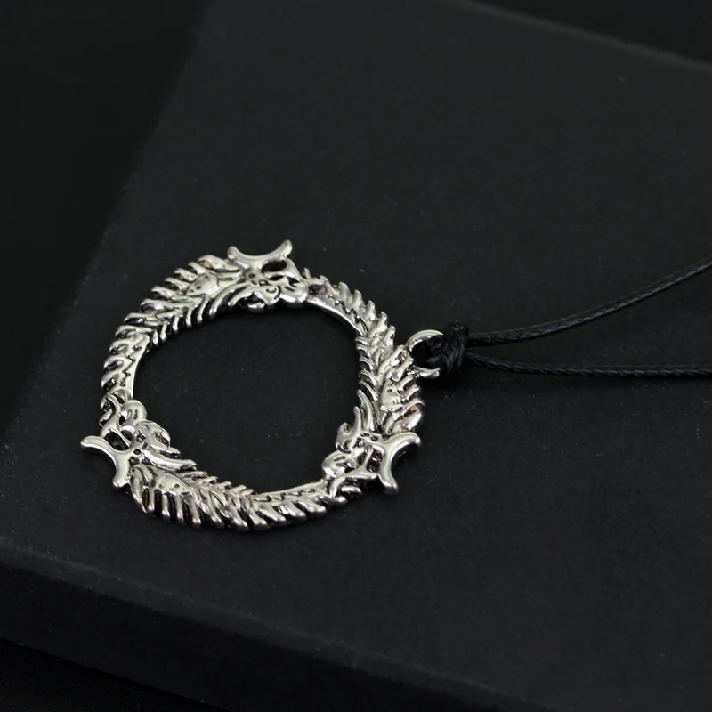 Ожерелье с драконом игра старый свиток TES Skyrim Ouroboros ожерелье подвеской веревочная