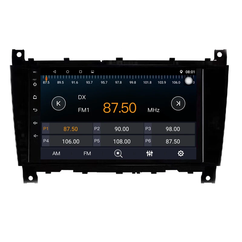 Четырехъядерный 1G RAM Android 9 1 автомобильный DVD для Mercedes Benz C Class W203 CLK W209 CLS W219 радио CD