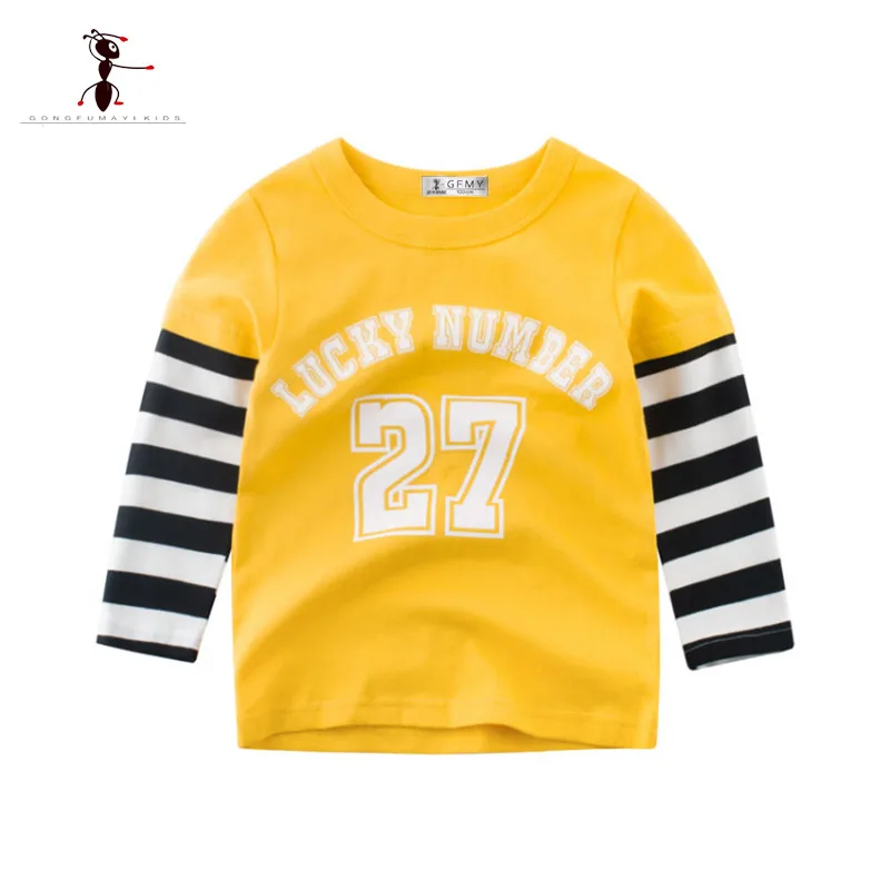 Хлопковая футболка для мальчиков с принтом кунг-фу муравей длинная