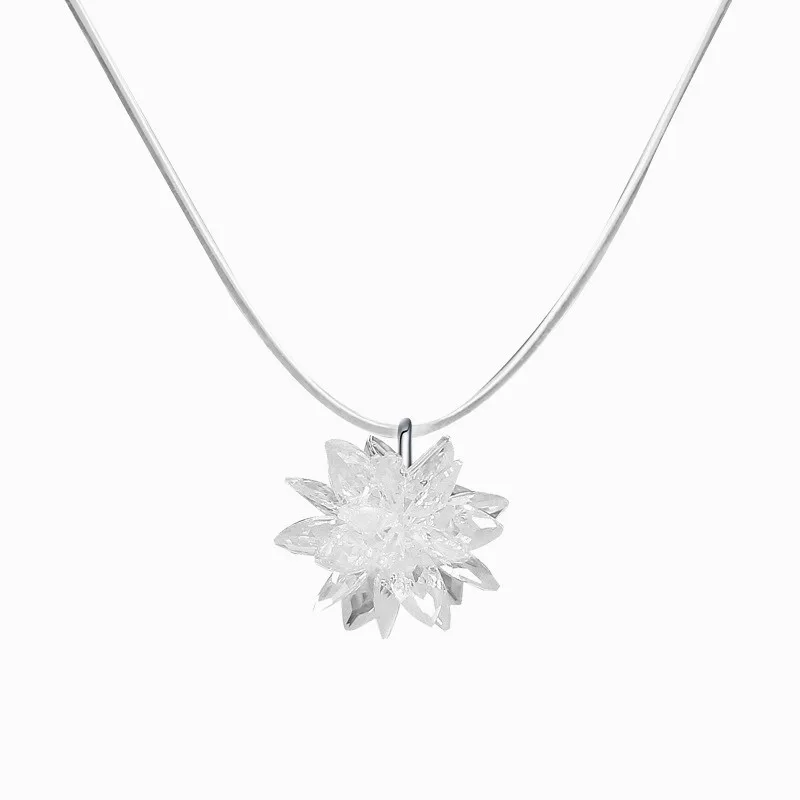 Простое Элегантное Ожерелье Стразы с прозрачными невидимыми линиями чокер