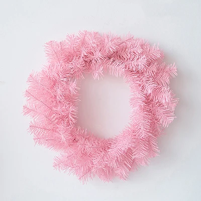 wreath-L Большая розовая романтическая Рождественская елка, украшение, гирлянда, длинная лоза, Рождественская безделушка, торговый окно торгового центра, компоновка - Цвет: wreath-L