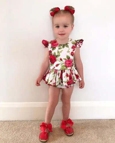 Модная блузка без рукавов с цветочным принтом для новорожденных девочек боди