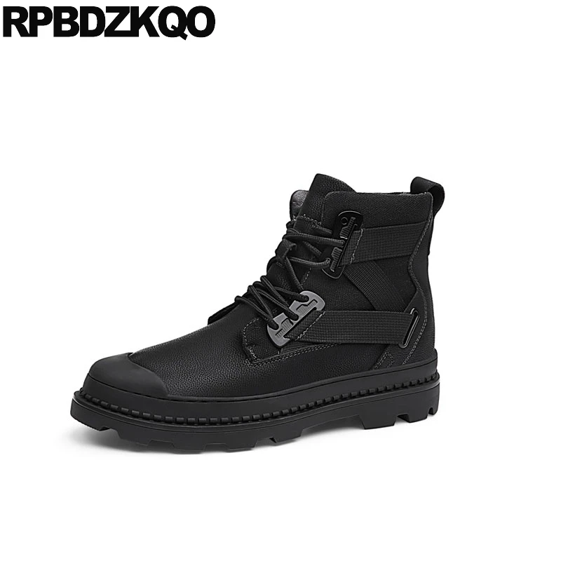 Ботинки мужские тактические на шнуровке модные ботинки в стиле милитари теплая