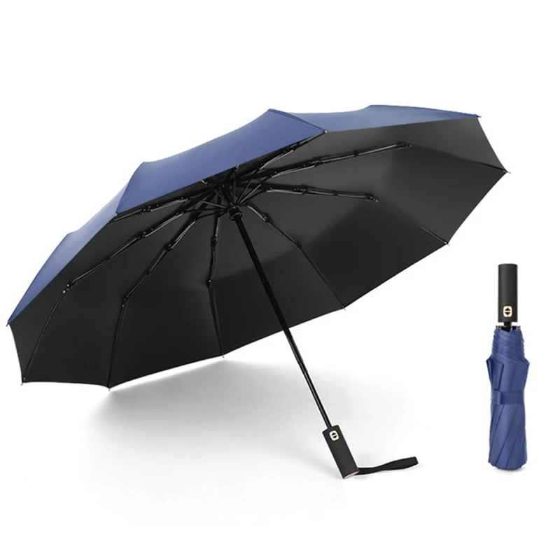

Hot Sale Brand Rain Car Umbrella Men Quality 10K Strong Windproof Glassfiber Frame Business Fold Umbrellas For Women Parapluie