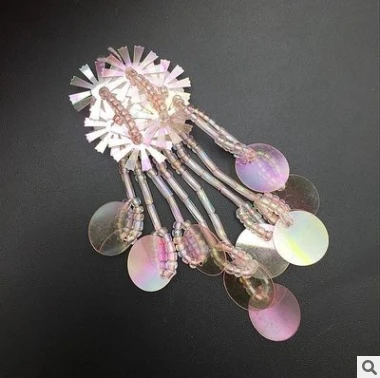Multi-color Hand-beaded Accessories Snowflake Sequins Beaded flower Clothing Decoration Patch Shoes Cloth Stickers | Дом и сад