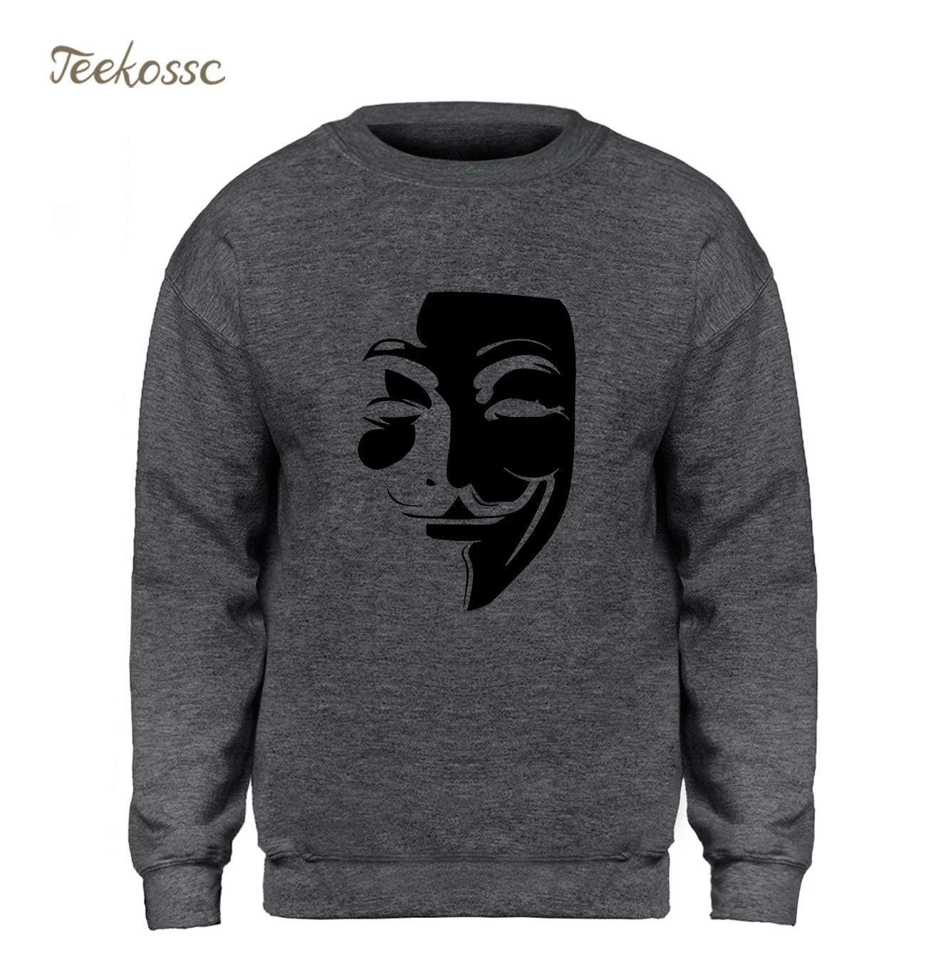 V for Vendetta толстовка мужская серая Крутая толстовка зима осень флис теплый триллер Толстовка Мужская хип-хоп бренд уличная одежда