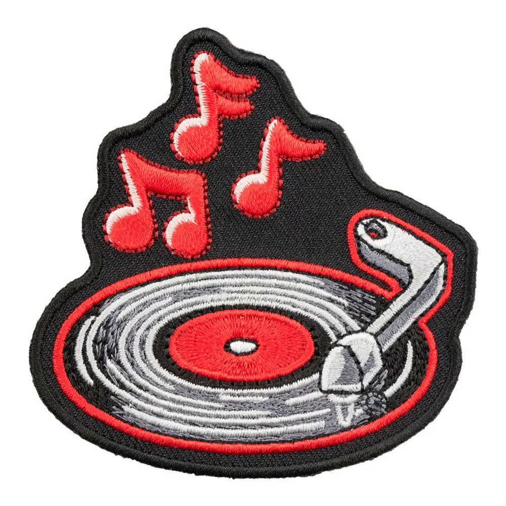 

Custom Embroidered Patches Music Iron On Badge Emblem Factory Customize Service For Promotional Gifts Giveaway Low Price