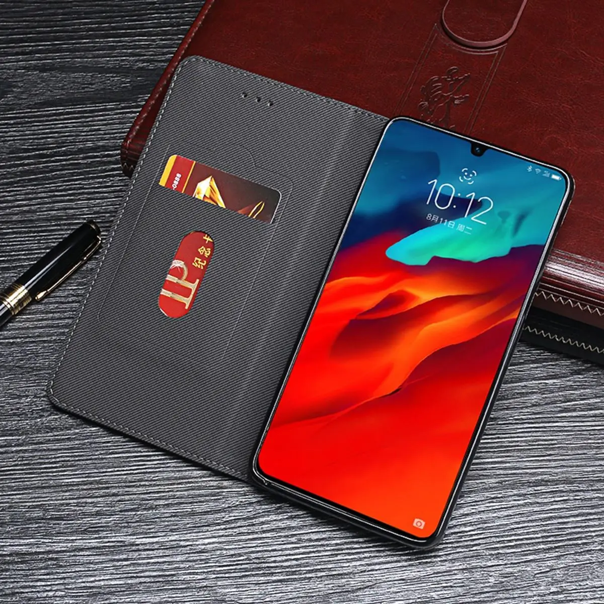 Чехол КРЫШКА ДЛЯ lenovo Z6 Pro из искусственной кожи чехол бумажник с откидной крышкой