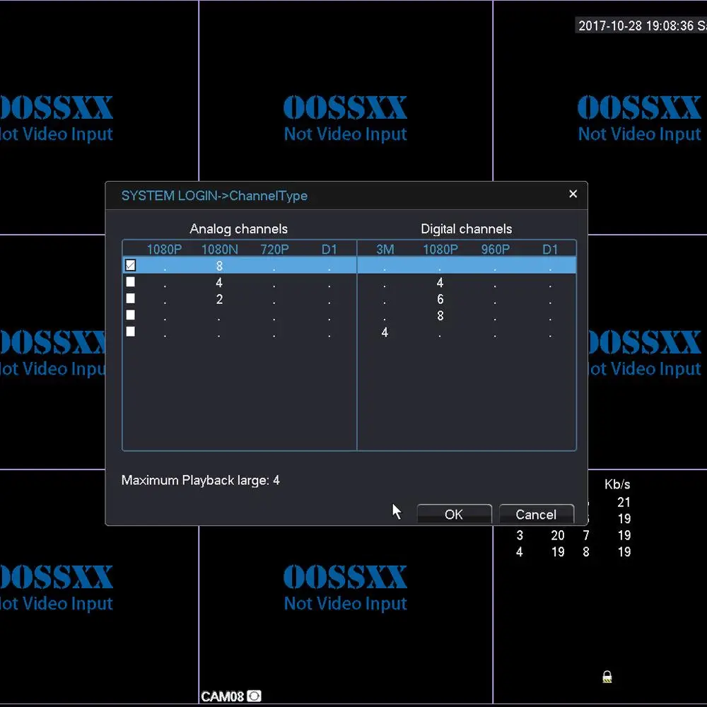 OOSSXX 8CH DVR 720 P HDMI CCTV Системы видео Регистраторы 4 шт. 1280TVL охранных Водонепроницаемый