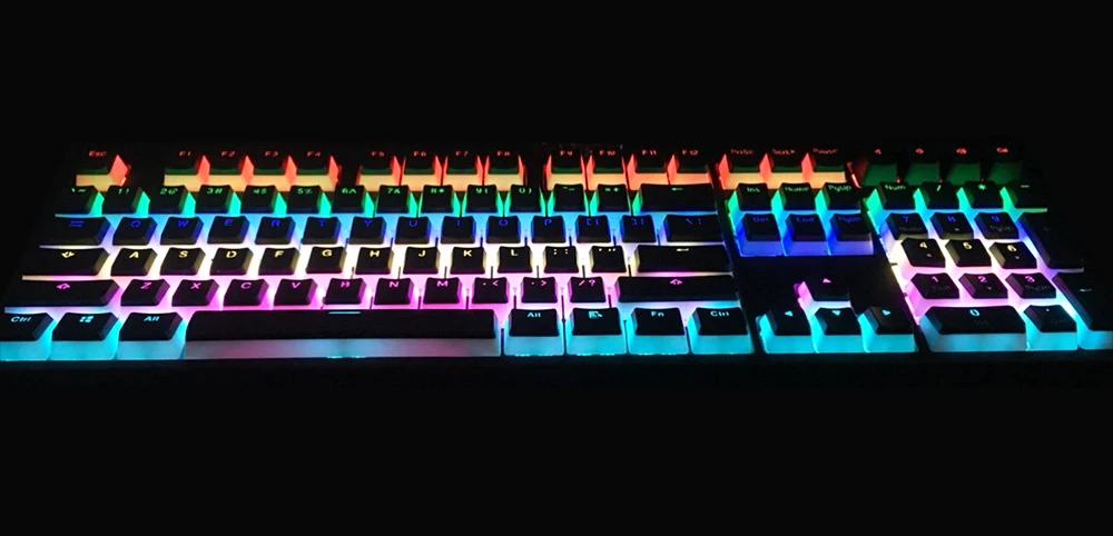 NPKC 300 клавишные клавиши PBT Double Shot Shine Through Keycaps ANSI ISO OEM Profile пудинг до 108 клавиш для