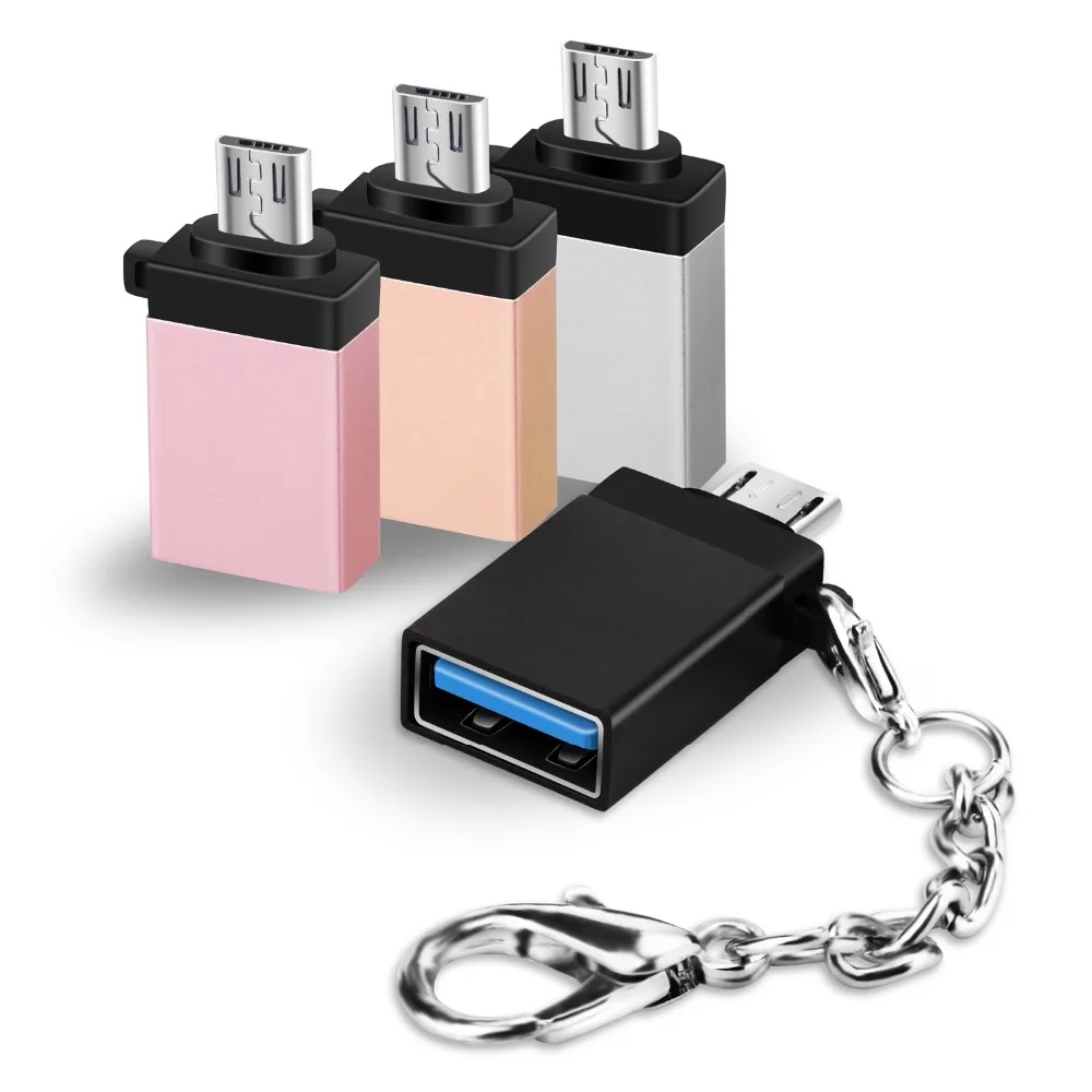 Tongdaytech Micro USB адаптер Micro USB мужчина к USB Женский OTG конвертер с брелоком для Android устройства samsung huawei