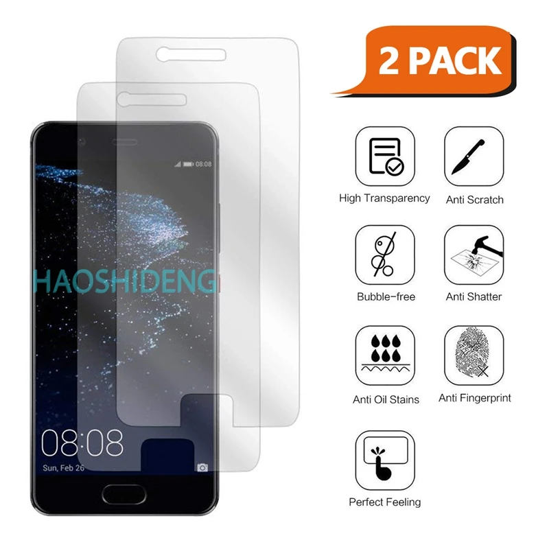 2 шт./лот Полный закаленное стекло для huawei P10 Стекло Экран протектор 2.5D tempered glass 9 h 5