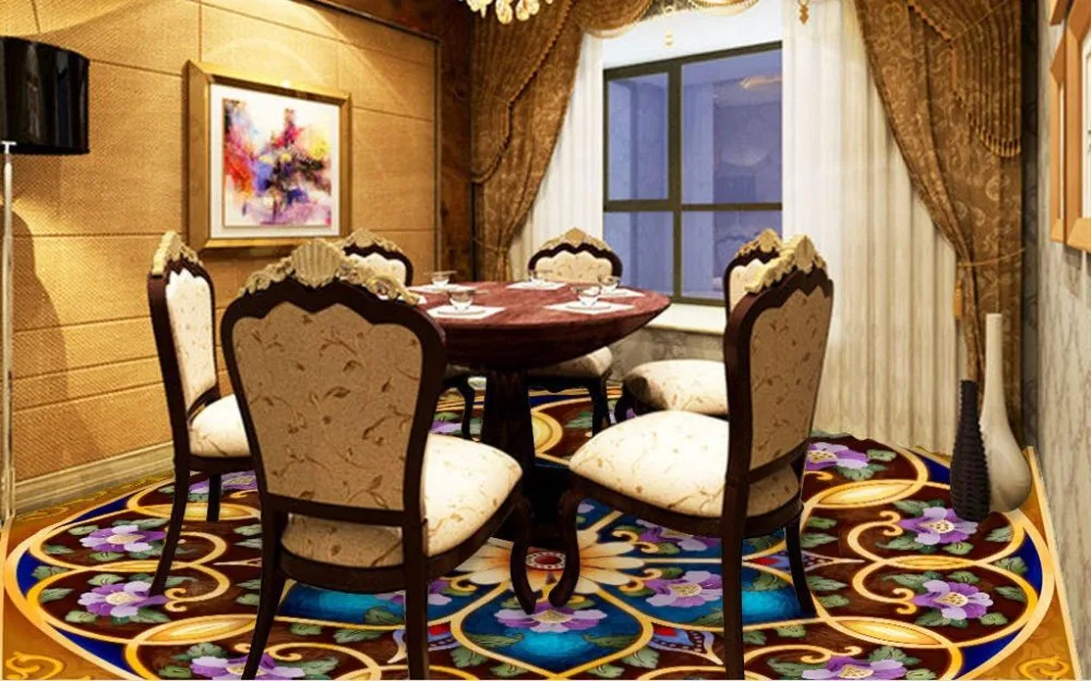 Пользовательские 3d потолочные фрески обои для стен спальни континентальные